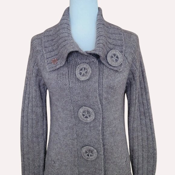 VTG Carducci Lambswool Alpaca Blend Cardigan Sweater Longline Duster - Picture 5 of 13